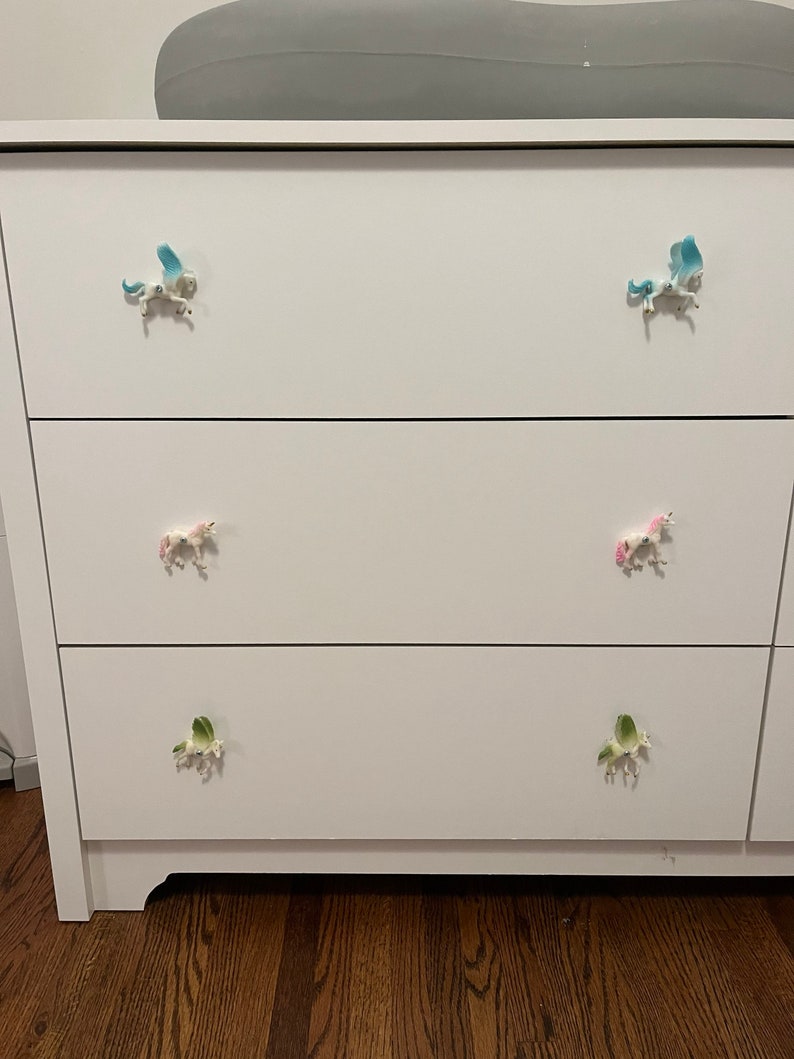 Unicorn Dresser Knobs Baby Nursery Decor Etsy