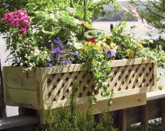 36" Lattice White Cedar Rail / Deck Box