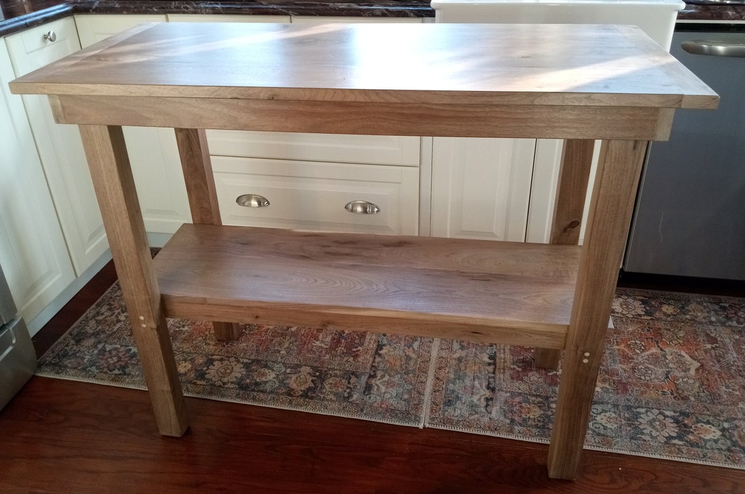 Kitchen Island / Prep Table Solid Walnut - Etsy