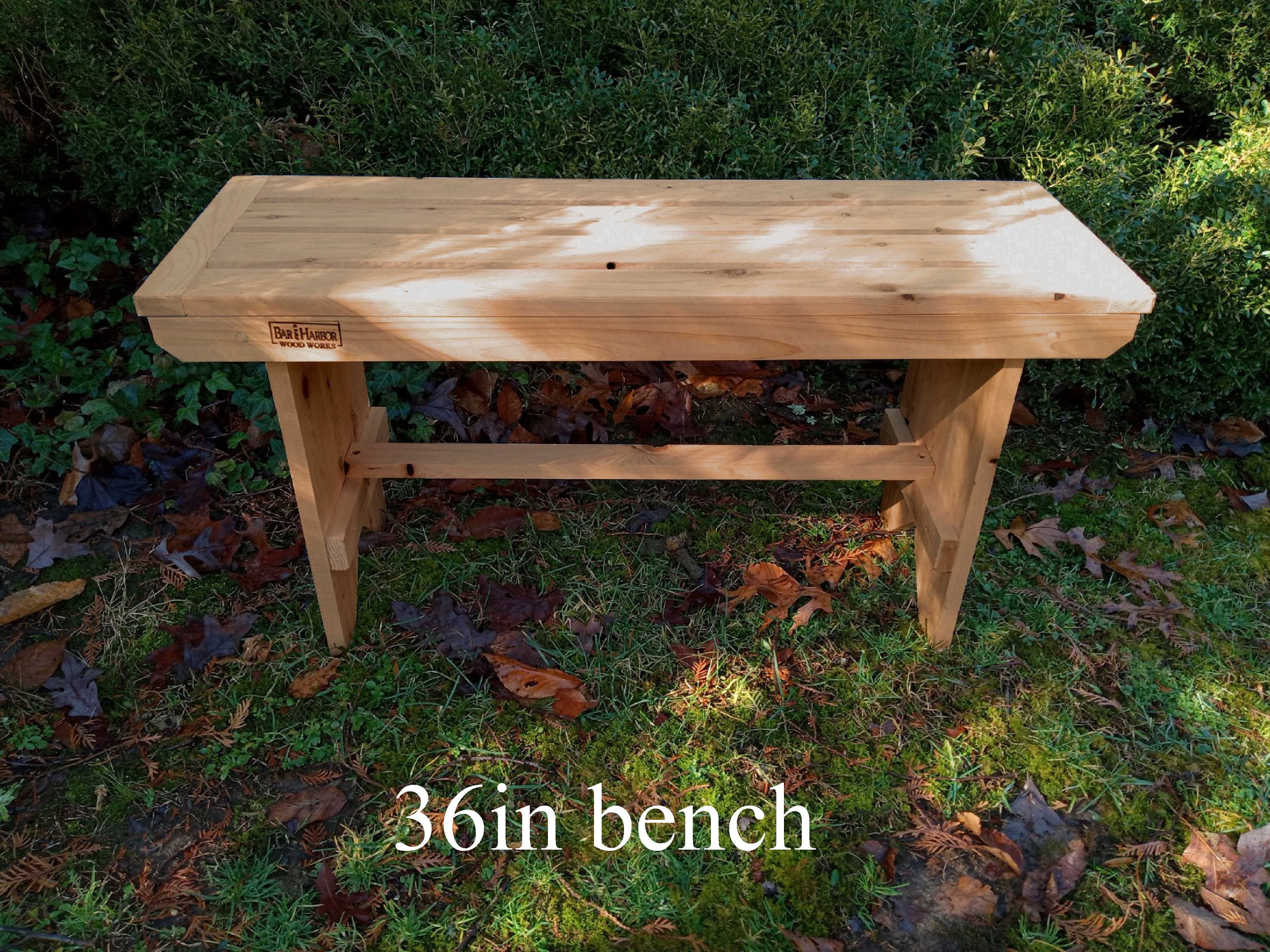 36 inch wood bench discount