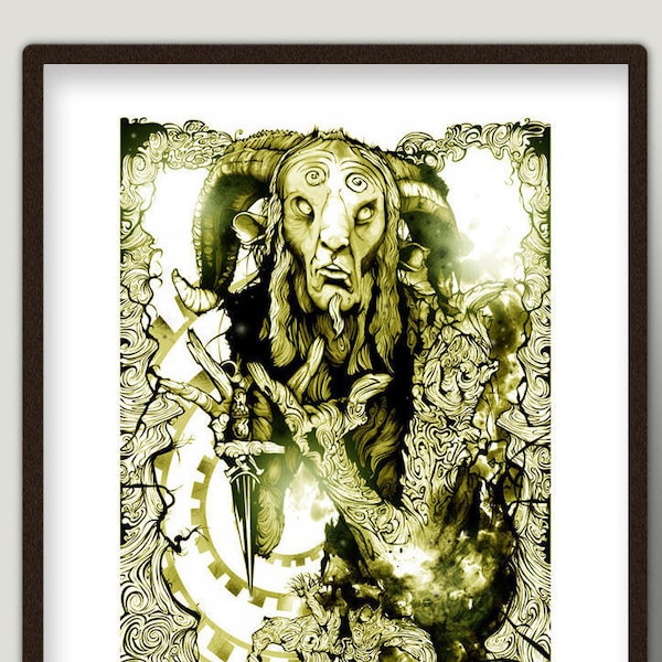 Pans Labyrinth Art Print- Pan's Labyrinth Collectible - Limited Signed By Artist