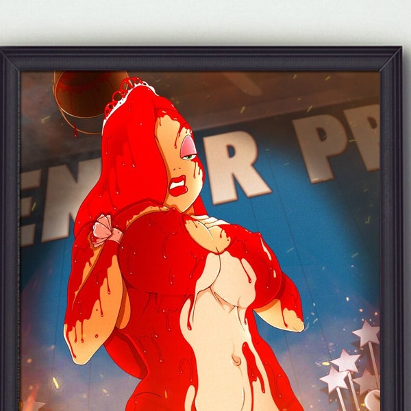 Jessica Rabbit Meets Carrie Art Print, Limited Edition, Signed By Artist