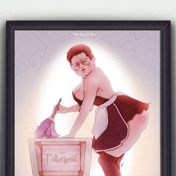 Poltergiest, Pin Up Style Art Print, Limited Edition, Signed By Artist