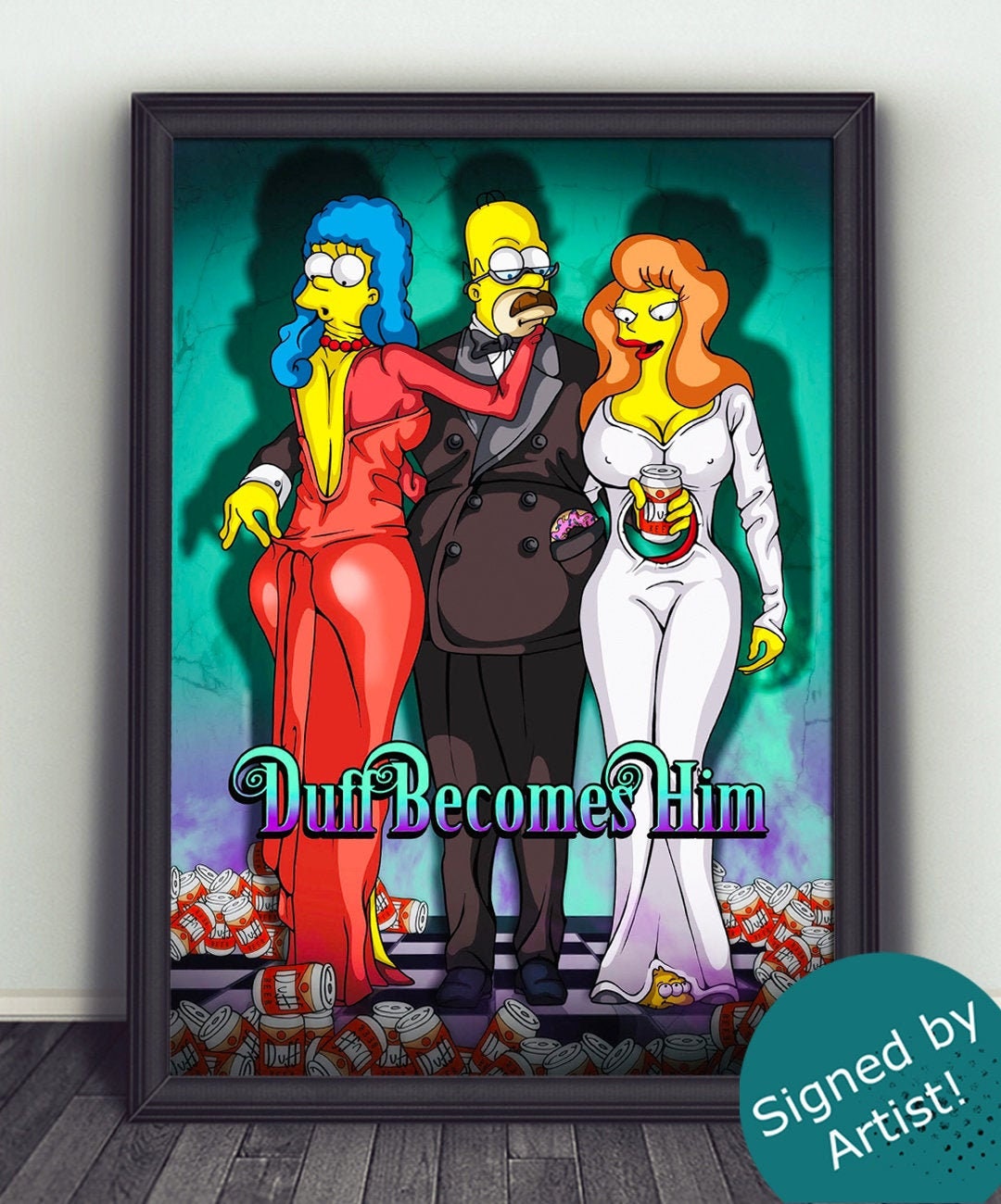 Death Becomes Her Simpsons Style Art Print, Limited Edition, Signed by  Artist - Etsy
