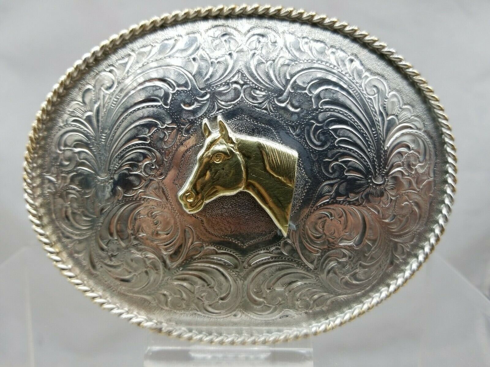 calf roping belt buckle
