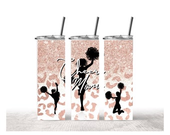 Tumbler Wrap Cheer Mom 20oz PNG File for Sublimation Printing for use on shirts, hoodies, mugs, and tumbler wrap - Instant Download