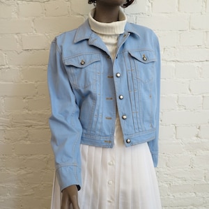 Hellblaue Jeansjacke Damenjacke Denim Blazer Damenjacke Casual Blazer Small Size
