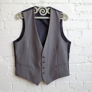 Grijs herenvest herenvest formeel gilet Edwardiaans Victoriaans renaissance steampunkvest groot formaat