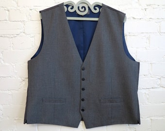 Gray Mens Vest Gentlemen's Vest Formal Waistcoat Edwardian Victorian Renaissance Steampunk Vest 3 XL Size