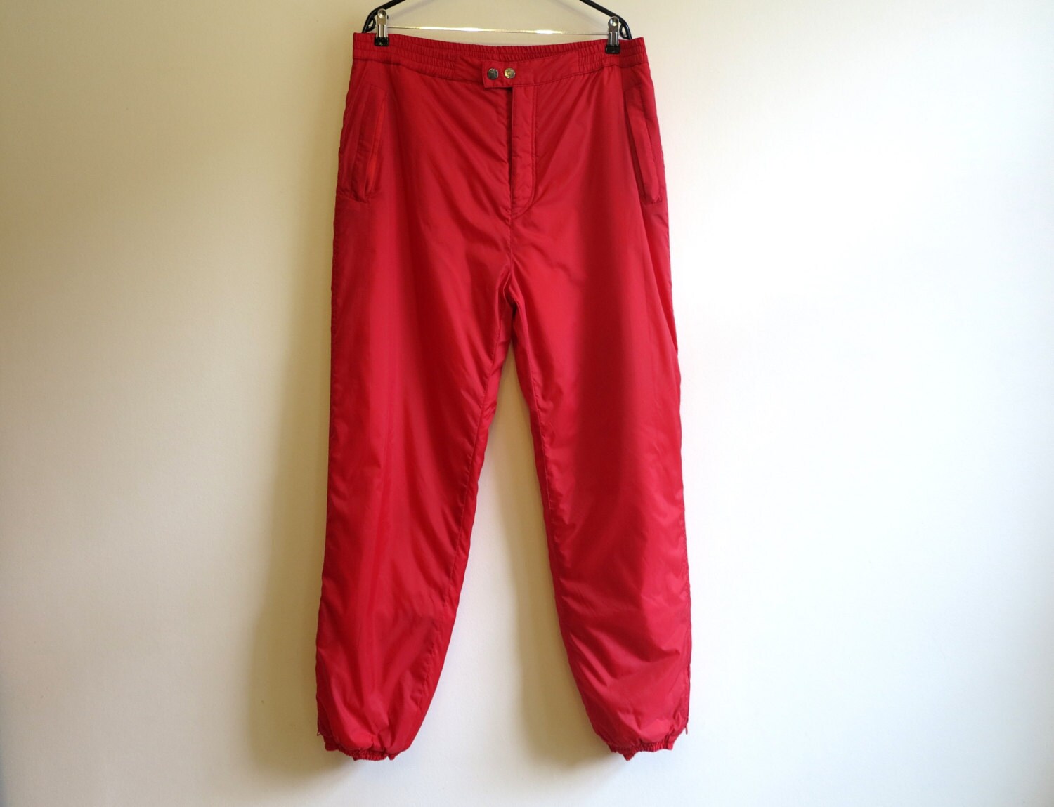 Vintage Hot Red Womens Ski Pants Red Ski Suit Pants Snowboard Etsy