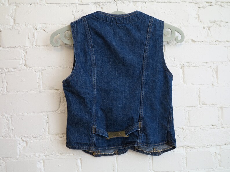 LEE Denim Vest Blue Denim Womens Vest Fitted Jeans Waistcoat Country