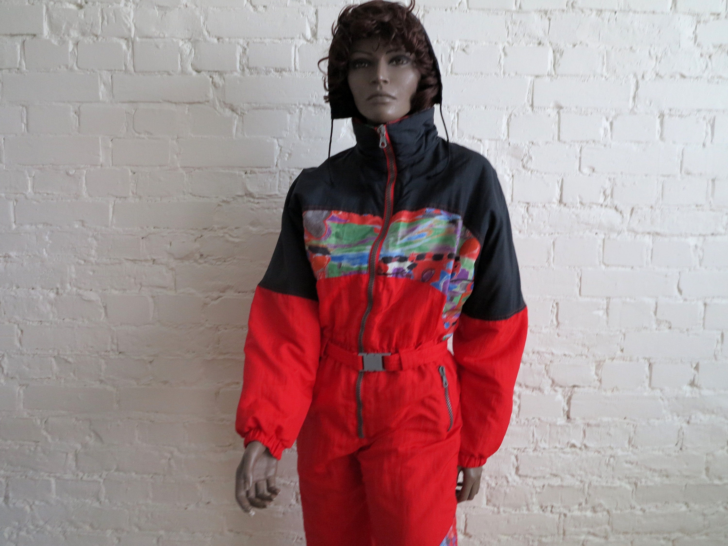 Ski Suit Retro Snowsuit Hipster Snow 