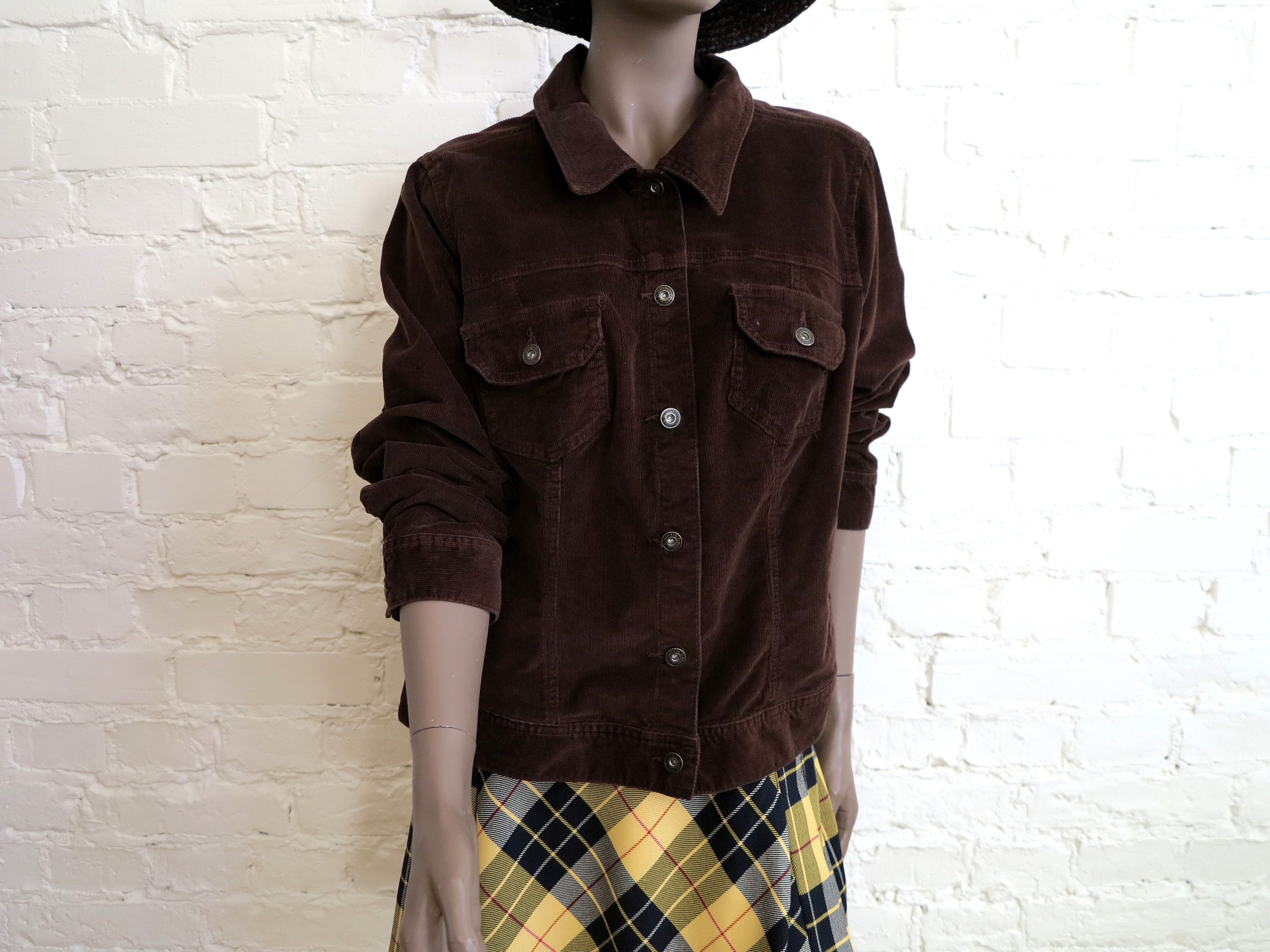 Brown Corduroy Jacket Womens Stretchy Jacket Corduroy Blazer Etsy