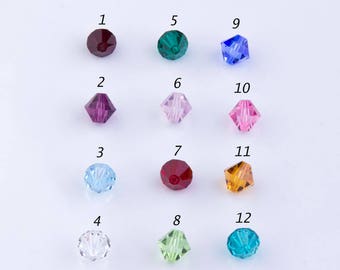 6mm Bicone Faceted (#5301) Swarovski Crystal Beads, Birthstone, Birthday Gift, Mothers Day, Birth Month,Multicolor, one bag 30 pcs per color