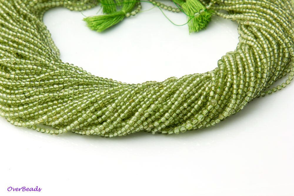 Perline Di Pietra Preziosa Lisce E Lucidate Rotonde In Peridoto - Foto 5