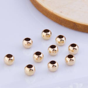 6mm and 8mm Gold Filled 14k Large Hole Spacer Beads, Plain and Polished, Ten Pieces, Made in USA, SSSB036