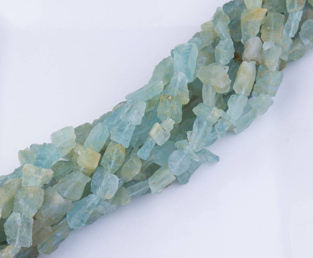 Aquamarine Large Rough Nugget Gemstone Beads, Stones for Beading, Beads for Necklace, Rock Nuggets, Raw Nugget Gemstone, GS29RK