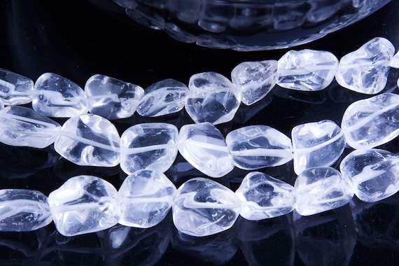 Large Clear Quartz Beads, Natural Nugget Shape, Nugget Beads, Clear Crystal, Semi Precious Stones, Gemstone Beads, Priced per Strand, GS53RK
