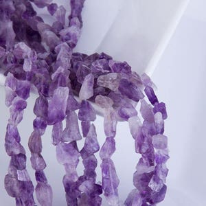 Rough Amethyst Nugget Gemstones, Natural Gemstones, Priced per Strand, Nugget Beads, Semi Precious Stones, Gemstone Beads, GS04RK