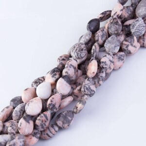 Porphyry Jasper Flat Teardrop Gemstone Beads, Semi-Precious Gemstones, Natural Gemstones, Igneous Rocks , Priced per Strand, GS017J
