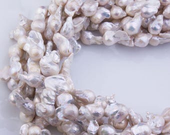 Baroque Cultured Pearls, Freshwater Pearls, Loose Beads, Center Drilled, Natural Pearls, Genuine Quality For the Price,PRL142