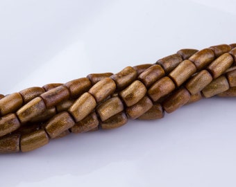Natural Sponge Coral Beads, Cylinder Shape, Loose Beads, Beading Supplies, Natural Coral, Golden Beads, Priced per Strand, GS01COR