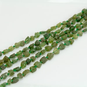 Peridot Semi-Precious Gemstone Beads, Natural Beads, Loose Stones, Jewelry Making, Raw Nuggets, Freeform Beads, Priced per Strand, GS42RK