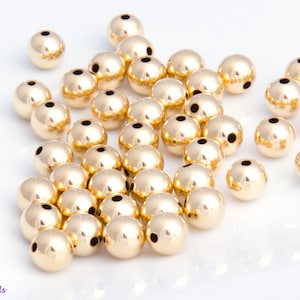2.5MM - 200, 300, 500, or 1000pcs 14K Gold Filled Round Spacer Beads, SEAMLESS, POLISHED, Made in the USA, Highest Quality OV17