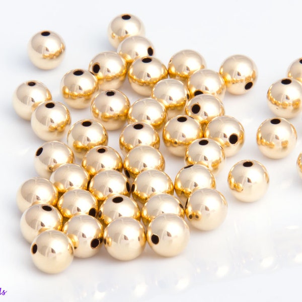 3MM - 100, 300, 500, or 1000pcs 14K Gold Filled Round Spacer Beads, SEAMLESS, POLISHED, Made in the USA, Highest Quality OV17