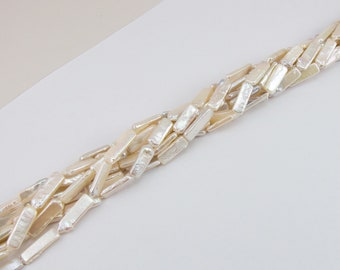 Rectangle Freshwater Pearls, Jewelry Making for Necklaces, Earrings and Bracelets, Bulk Freshwater Pearl Strands, Statement Pearls PRL22