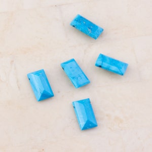 3pcs-Howlite Turquoise Faceted Pendant, Priced per Piece, Gemstone Beads, Semi-Precious, Beading Supplies, PD02