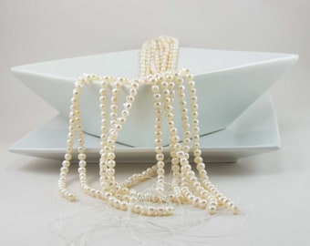 6-7mm White Potato Freshwater Pearls, High Quality, Genuine Pearls, High Luster, Full Strand, Priced per Strand, PRL185