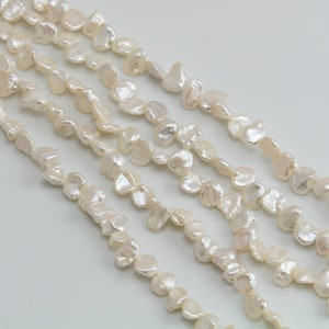 Keishi White Cream Freshwater Top Drill Pearls, Luster,  Loose Pearls, High Quality, Genuine, Priced per Strand, PRL170