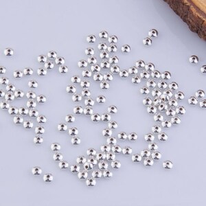 2.7mm Smooth Saucer Beads, 1.1mm hole, Sterling Silver, Spacer Beads, Made in USA, Findings, Beading Supplies, SSRB3M