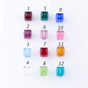 20 pcs- 4mm Cube Faceted (#5601) Swarovski Crystal Beads, Birthstone, Birthday Gift, Mothers Day, Birth Month, Multicolor, , CB11
