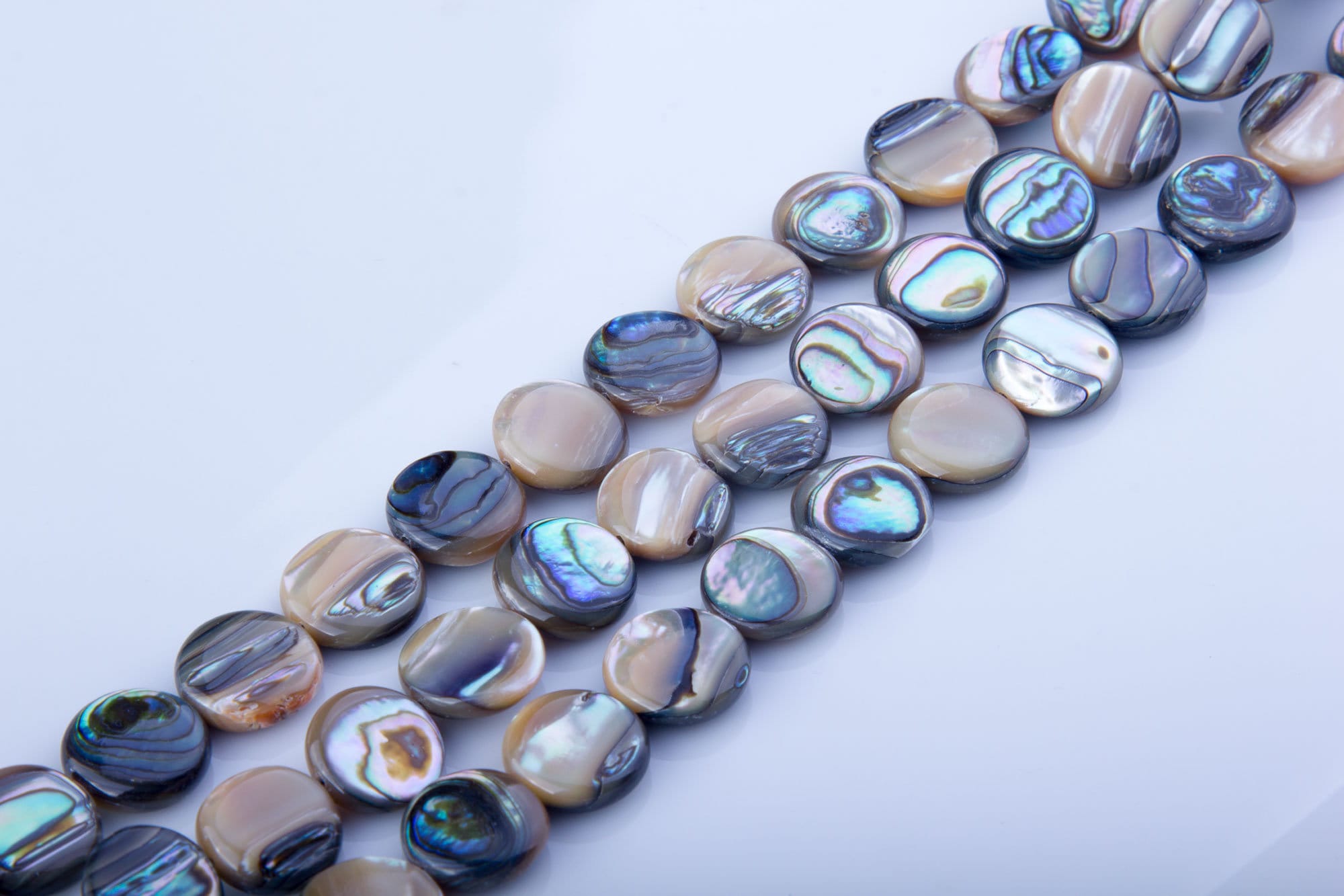 Abalone Round Shell Beads, Genuine Shells, Natural Shape, High Luster ...