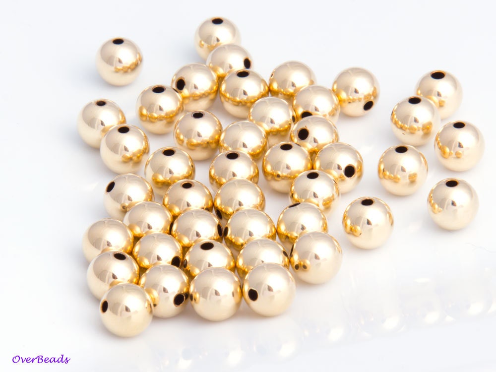 18kt White gold plated 4mm round spacer beads fpb087 18kt White gold plated 4mm round spacer beads fpb087
