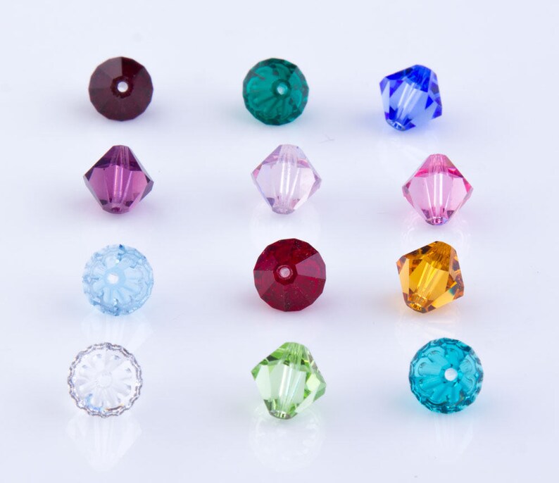 6 Pieces Vintage Crystal Clear Acrylic Bicone Faceted Beads - 21mm, 1970s-80s NOS