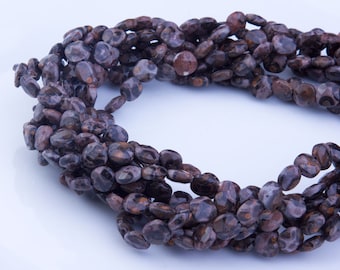 Jasper Faceted Gemstone Beads, Semi Precious Stones, Center Drilled, Loose Beads, Wholesale Beads, Full Strand, Priced per Strand, GS023J