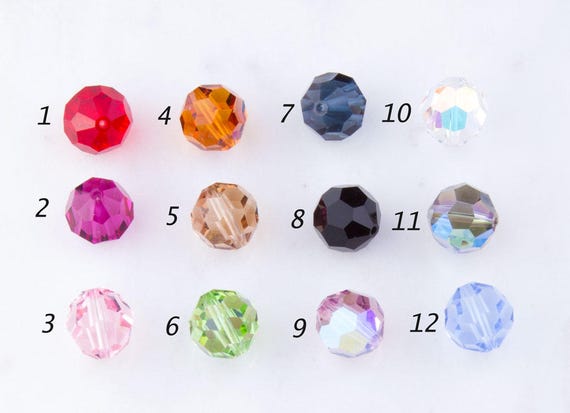 10pcs-10mm Round Faceted Swarovski (#5000) Crystal Beads, Genuine