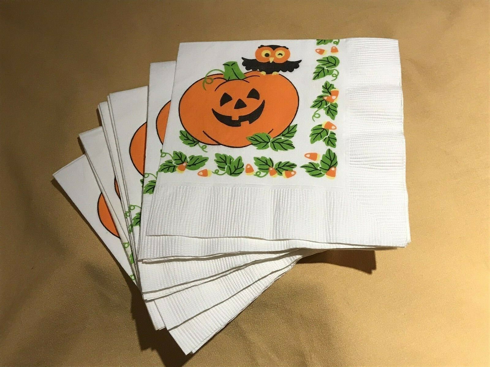 Vintage Halloween Paper Napkins 14 Count & Tissue Etsy