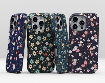 Funda para teléfono con estampado floral oscuro para iPhone 17 Pro Max y Google Pixel 9 Pro XL