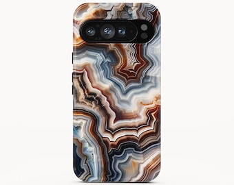 Agate Stone Texture Phone Case for Google Pixel 9 Pro XL, iPhone 16 Pro