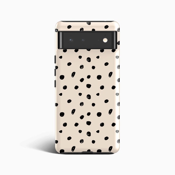 Coque Google Pixel à pois pois - Design amusant à pois pour les modèles Pixel 7, 6, 5, 4, 3 et plus.