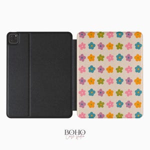 Groovy Floral Vegan Leather iPad Case | Colorful Flower Pattern