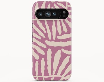 Groovy Purple Leaves Phone Case, iPhone, Samsung Galaxy, Google Pixel