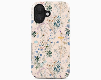 Boho blommigt mobilskal för iPhone 16 Pro Max, Samsung Galaxy S24 Ultra Plus