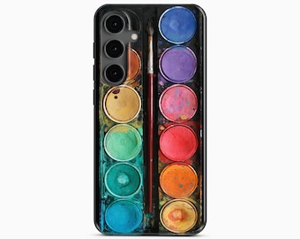 Funda para teléfono con diseño de paleta de acuarelas para Samsung Galaxy S26 S25 S24 S23 S22 Plus Ultra