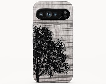 Tree Phone Case, Wood Grain Design, iPhone, Samsung Galaxy, Google Pixel