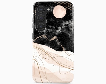 Abstrakte Mond Handyhülle für Samsung Galaxy S22 Plus Ultra, iPhone 12 Pro Max